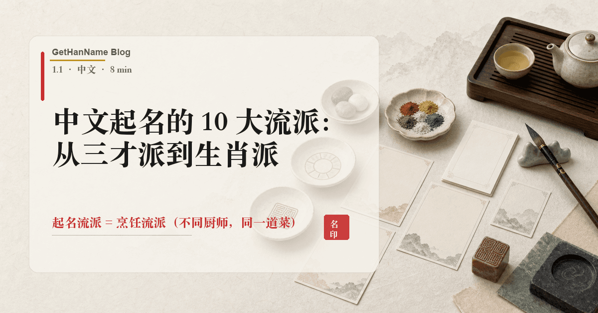 中文起名的 10 大流派:从三才派到生肖派