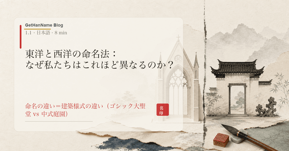 東洋と西洋の命名法:なぜ私たちはこれほど異なるのか?