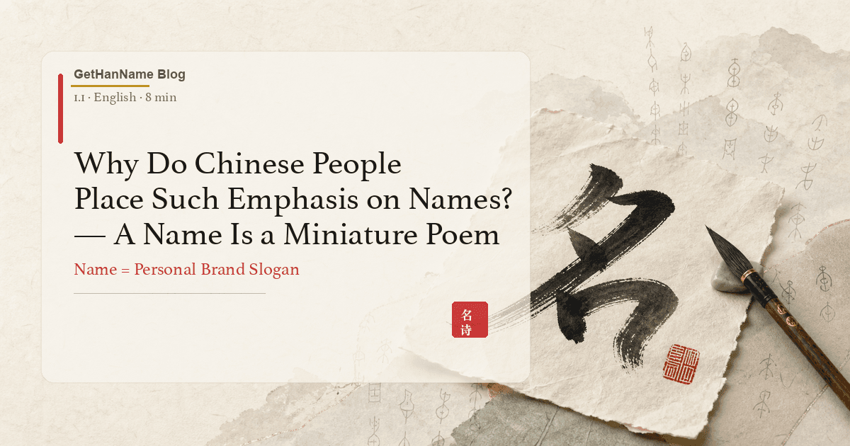 Why Do Chinese People Place Such Emphasis on Names? — A Name Is a Miniature Poem
