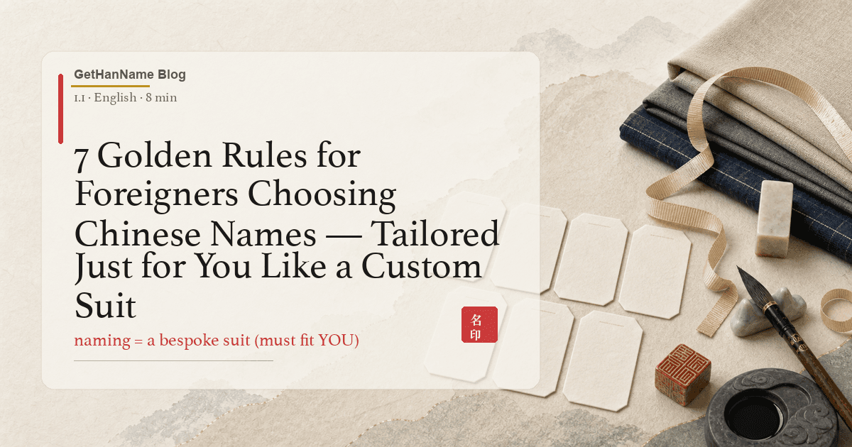 7 Golden Rules for Foreigners Choosing Chinese Names — Tailored Just for You Like a Custom Suit