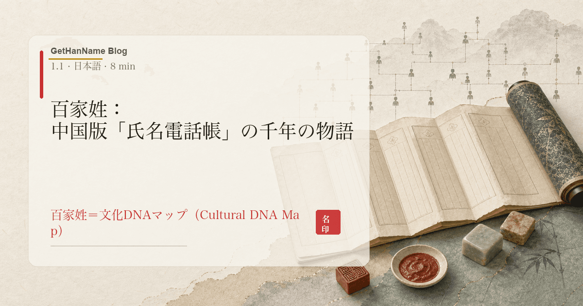 百家姓:中国版「氏名電話帳」の千年の物語