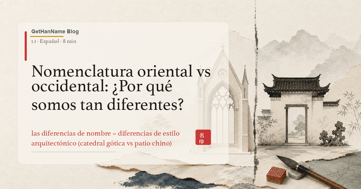 Nomenclatura oriental vs occidental: ¿Por qué somos tan diferentes?