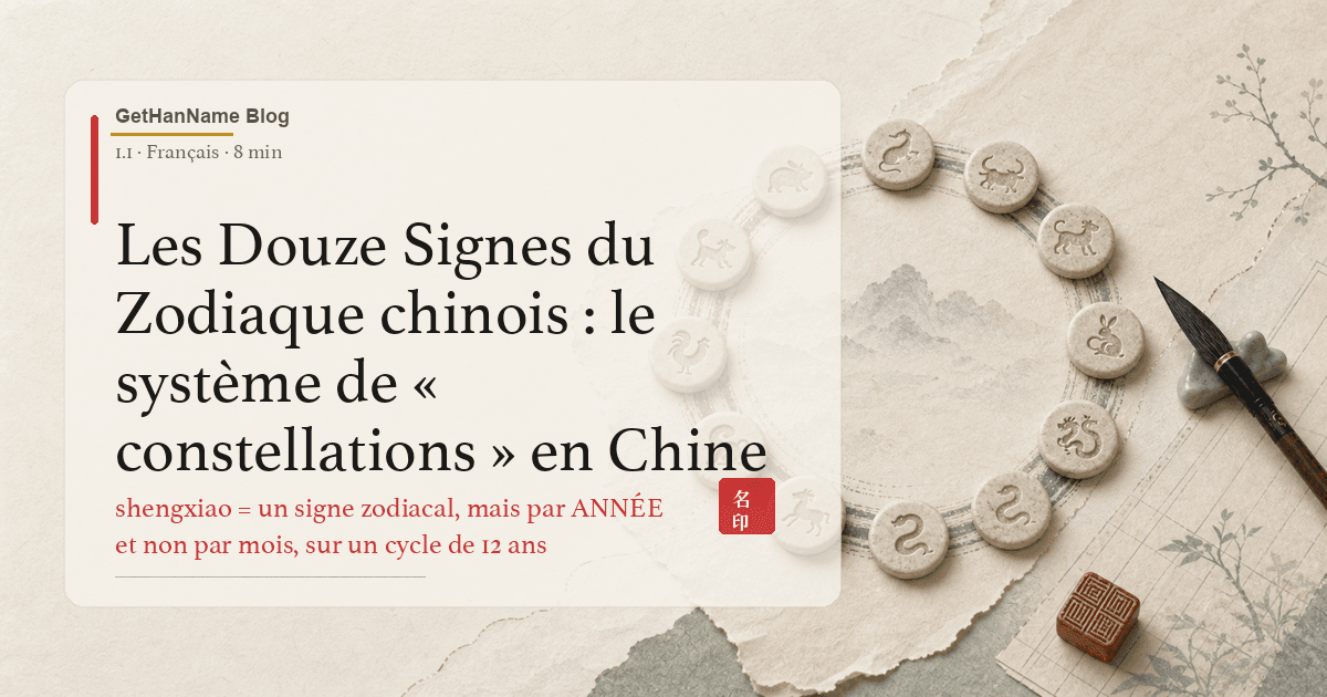 Les Douze Signes du Zodiaque chinois : le système de « constellations » en Chine