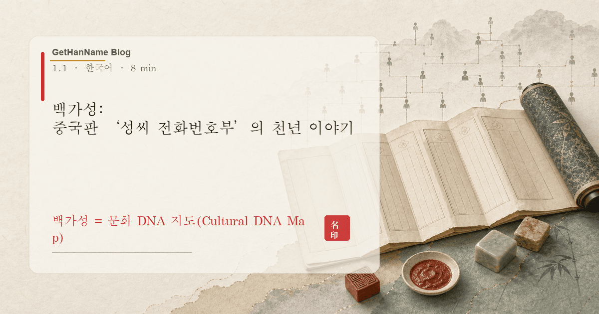 백가성: 중국판 ‘성씨 전화번호부’의 천년 이야기