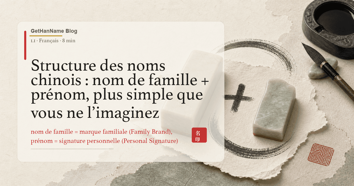Structure des noms chinois : nom de famille + prénom, plus simple que vous ne l’imaginez